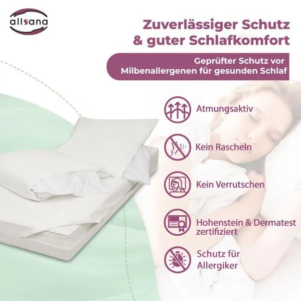 Allsana sensitive care Encasing Set für Kinder 70x140x12/ 100x135/ 40x60 cm